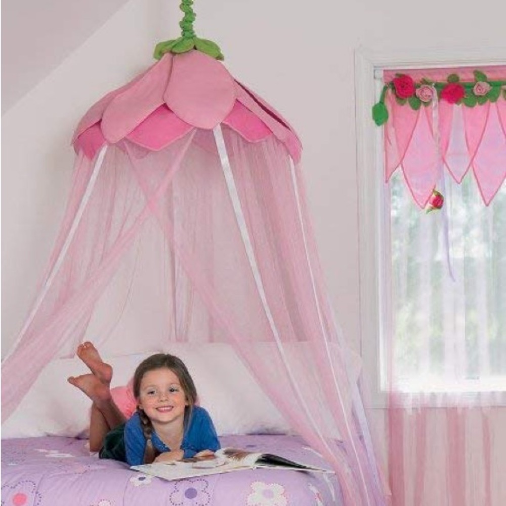 Hearthsong Pink and Yellow Secret Garden Hideaway & Flower Pillow - Picture 5 of 7